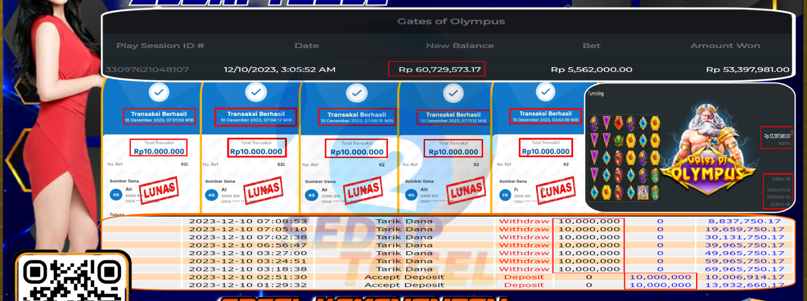 bukti jackpot slot