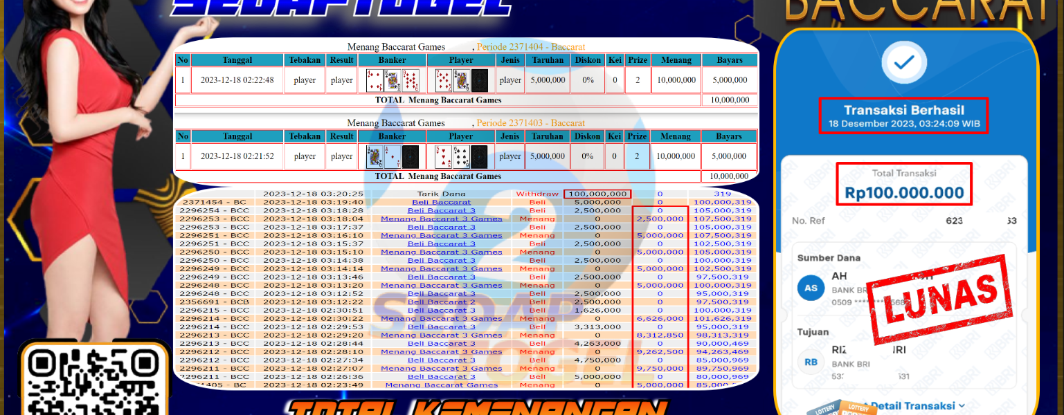 bukti jackpot live casino