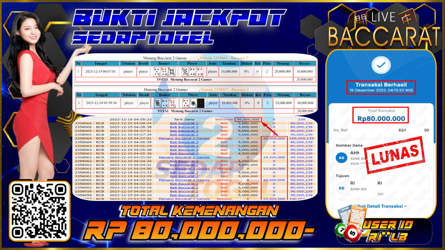 bukti jackpot live casino